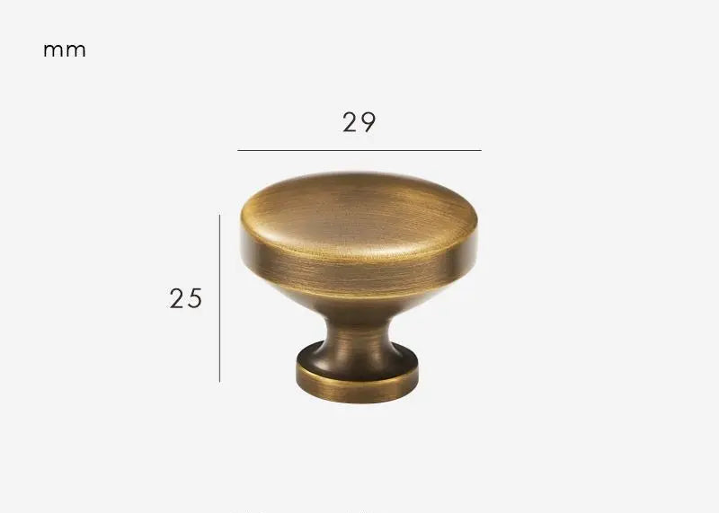 Bouton de meuble bronze brossé
