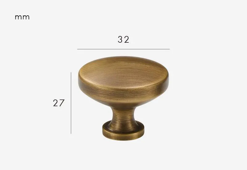 Bouton de meuble bronze brossé