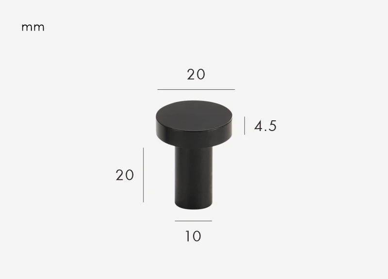 Bouton de meuble classique Noir