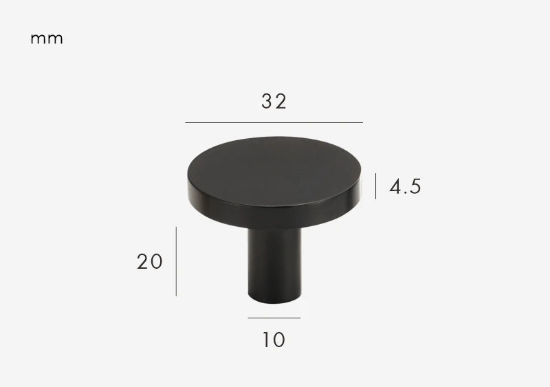 Bouton de meuble classique Noir