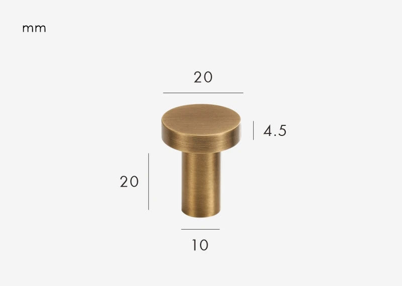 Bouton de meuble classique Style bronze