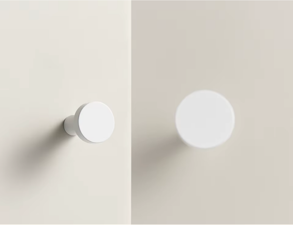 Bouton de meuble classique blanc