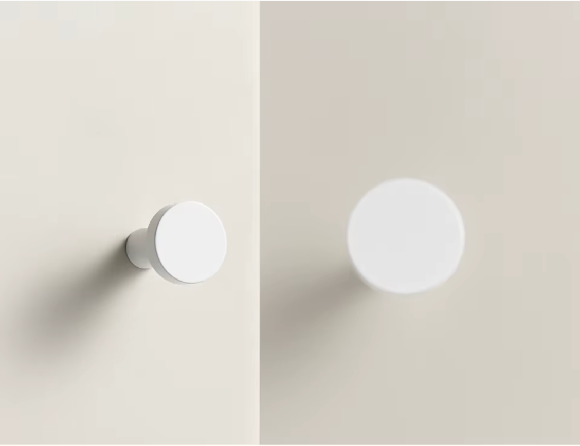Classic white furniture knob