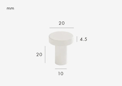 Classic white furniture knob