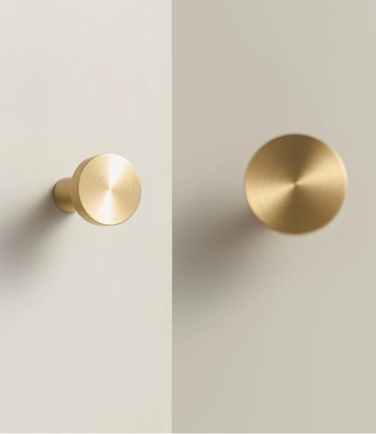 Classic brass furniture knob
