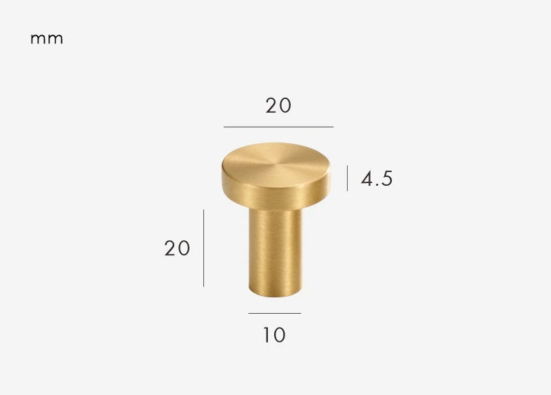 Bouton de meuble classique laiton