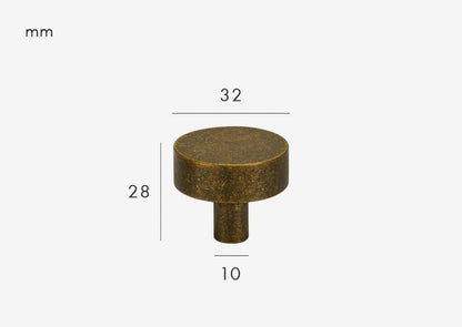 Aged ochre stone-effect furniture knob