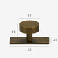 Aged ochre stone-effect furniture knob
