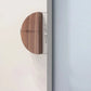 Furniture knob in walnut wood