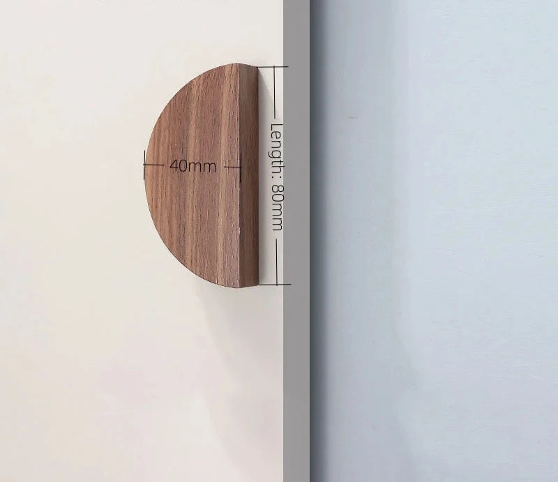 Furniture knob in walnut wood