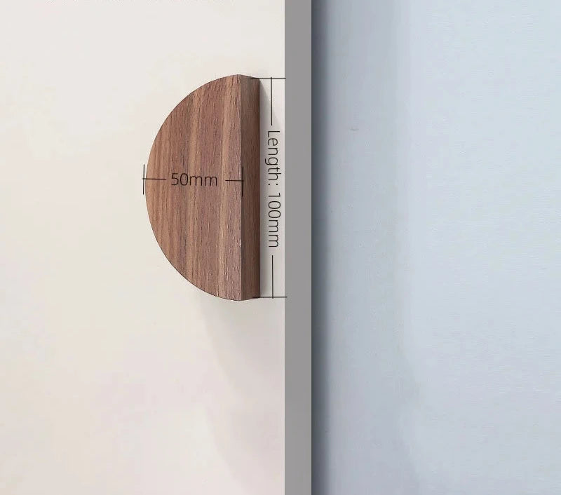 Furniture knob in walnut wood