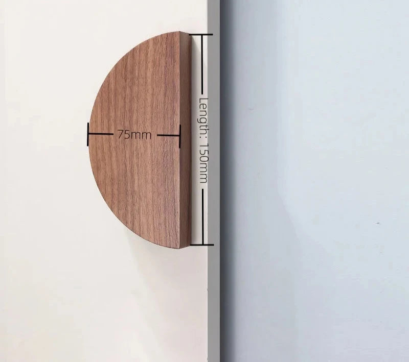 Furniture knob in walnut wood