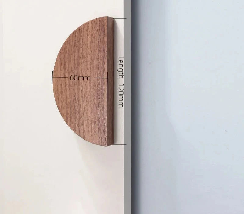 Furniture knob in walnut wood