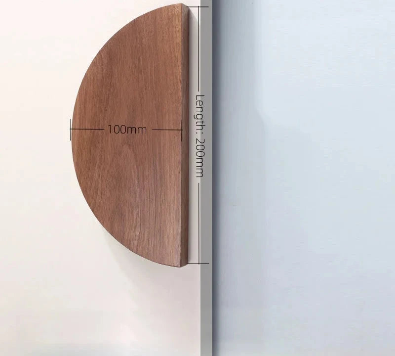 Furniture knob in walnut wood