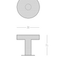 Brass furniture knob Nena M