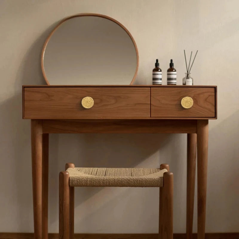 Bouton de meuble en osier naturel