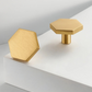 Bouton de meuble hexagonale en laiton