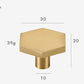 Bouton de meuble hexagonale en laiton