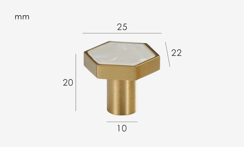 Bouton de meuble naturel Blanc