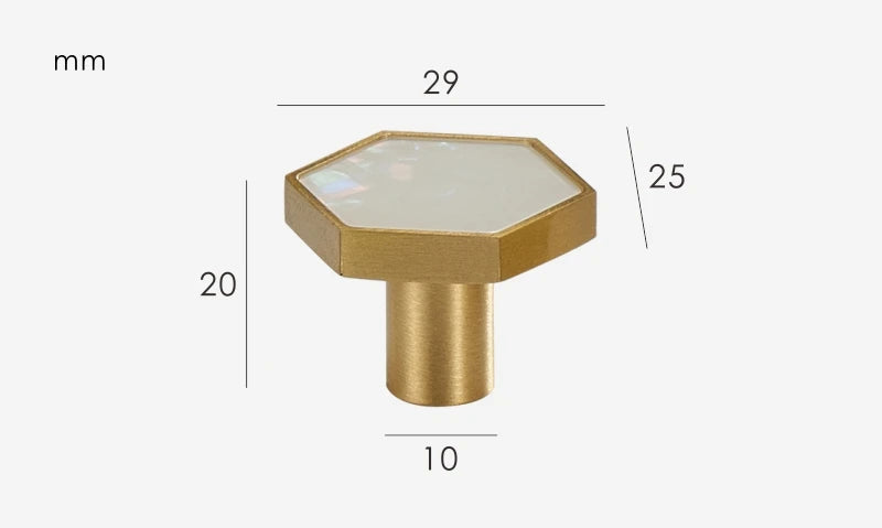 Bouton de meuble naturel Blanc