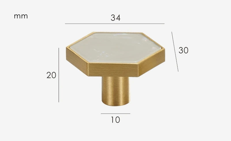 Bouton de meuble naturel Blanc