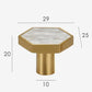 Bouton de meuble naturel Blanc effet marbre