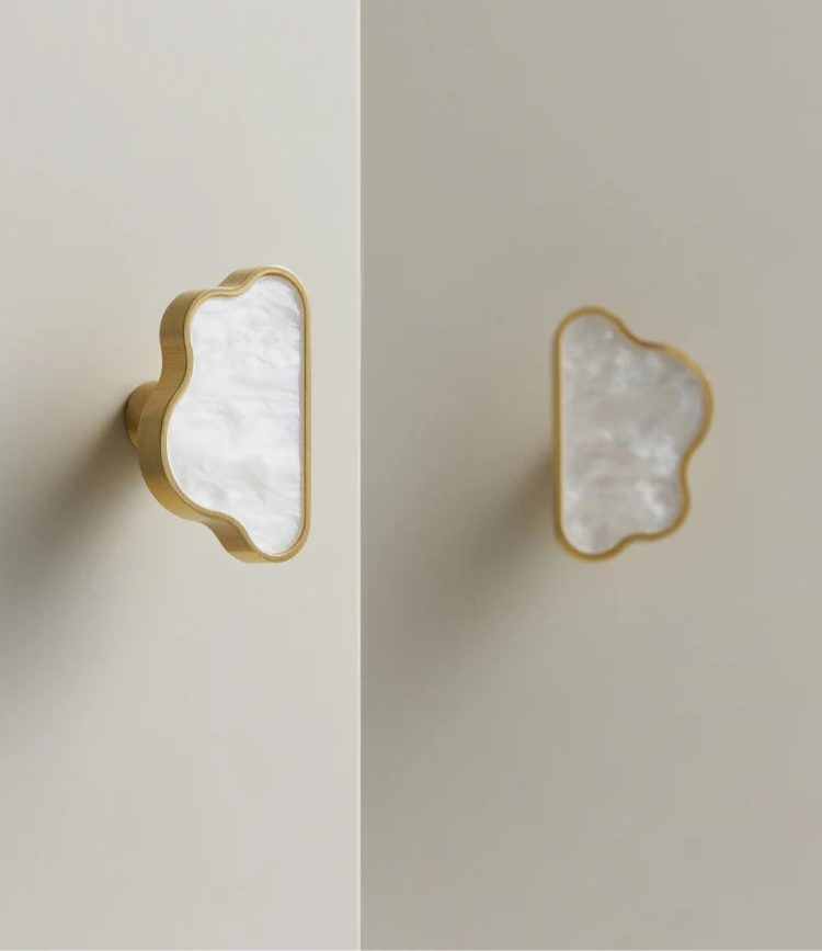 Bouton de meuble nuage Blanc