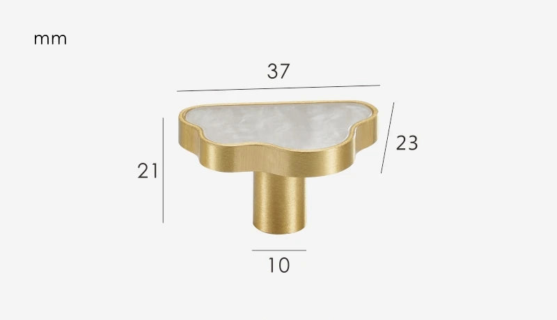 Bouton de meuble nuage Blanc