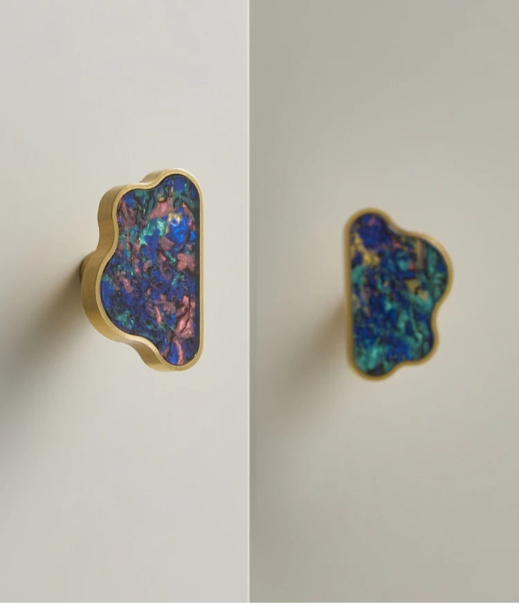 Bouton de meuble nuage coloré