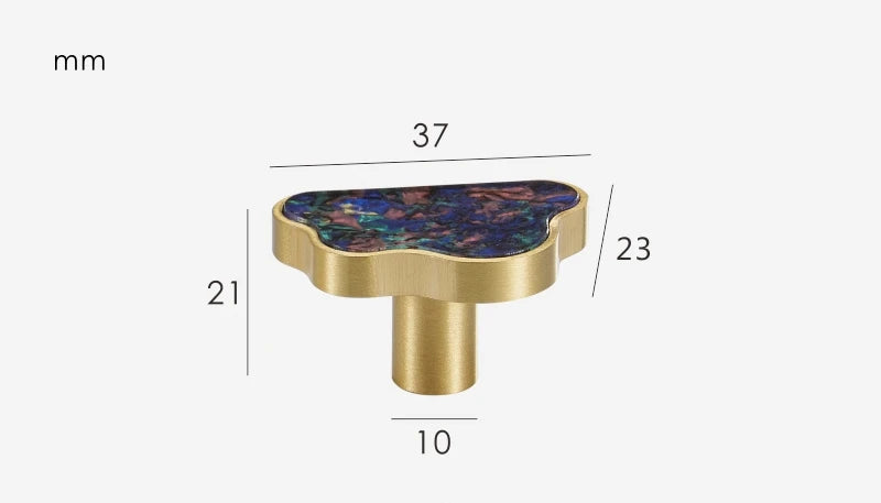 Bouton de meuble nuage coloré