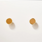 Brushed gold furniture knob with insert