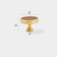 Brushed gold furniture knob with coffee insert