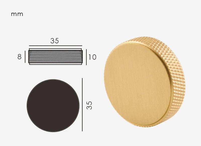 Bouton de meuble originale Or brossé