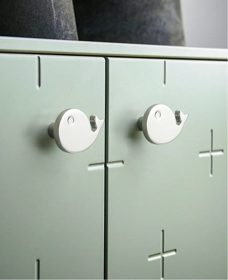 Bouton de meuble poisson chrome