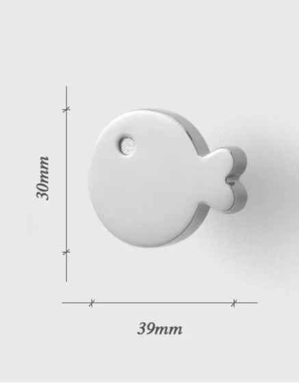 Bouton de meuble poisson chrome