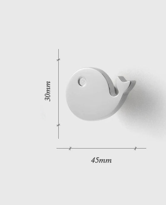 Bouton de meuble poisson chrome