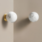 Round marble-effect furniture knob