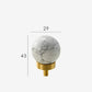 Round marble-effect furniture knob