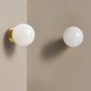 Round white pearl-effect furniture knob