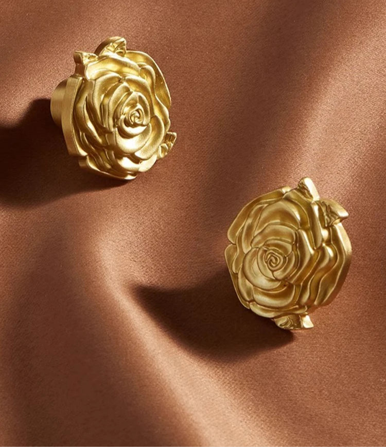 Brass / Brushed gold pink furniture knob