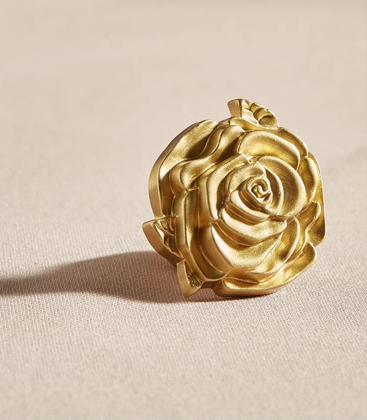 Brass / Brushed gold pink furniture knob