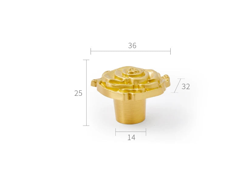 Brass / Brushed gold pink furniture knob