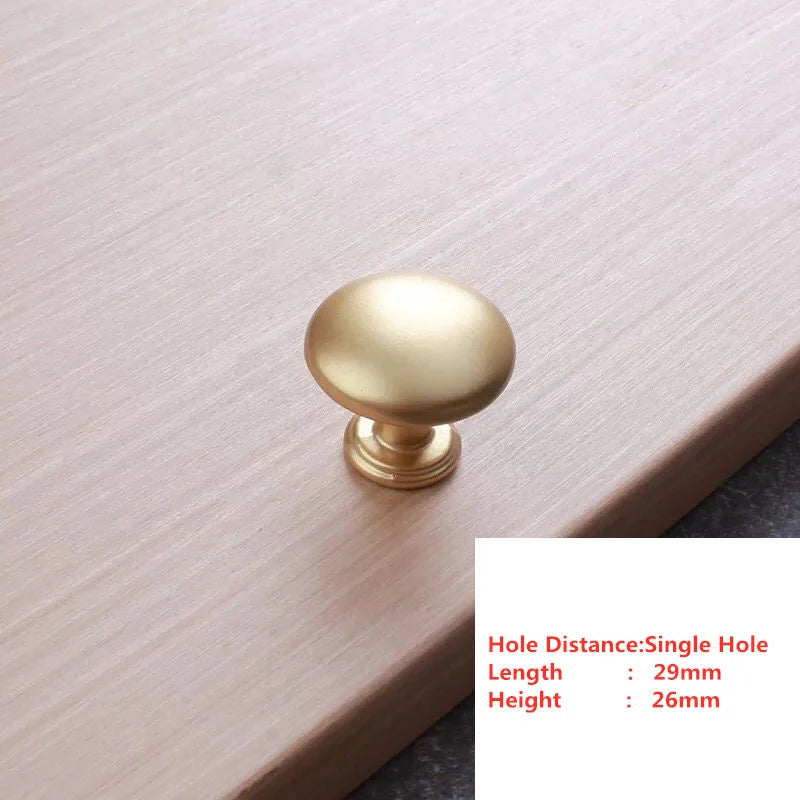 Bouton de porte champignon Or brossé