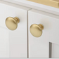 Bouton de porte champignon Or brossé