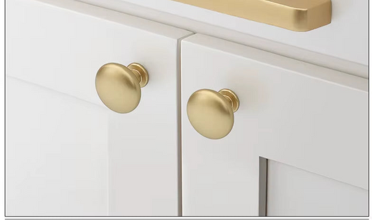 Bouton de porte champignon Or brossé