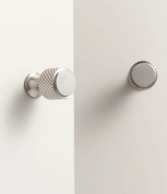 Bouton de porte de meuble en laiton Argenté