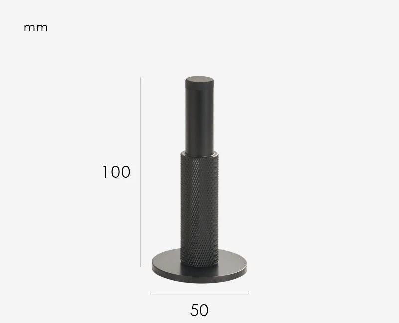Butée de porte nervurée