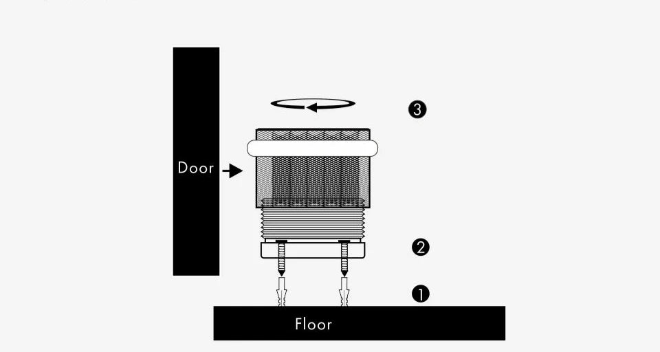 Chrome-plated door stop