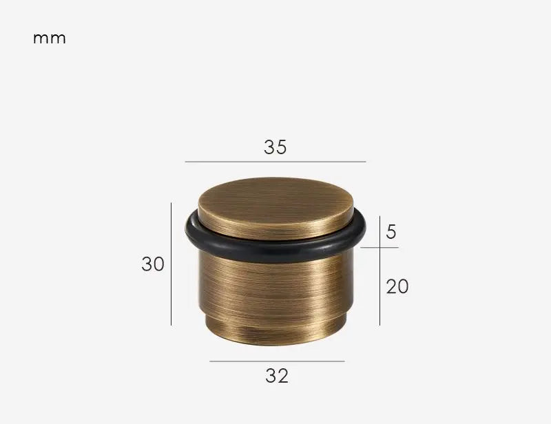 Butoir de porte lisse Bronze