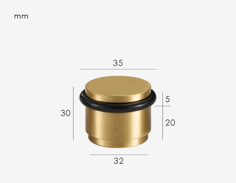 Smooth doorstop Brushed gold